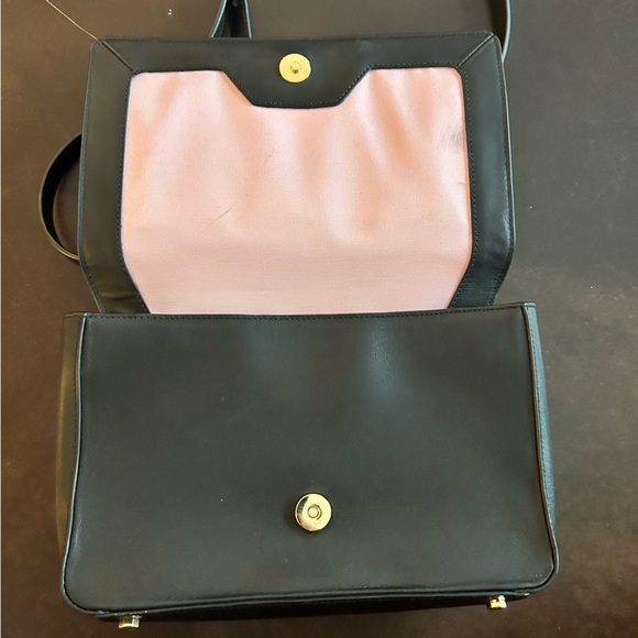 Luana Italy- mini satchel 100% leather purse in Ebony with brass hardware - Picture 14 of 15